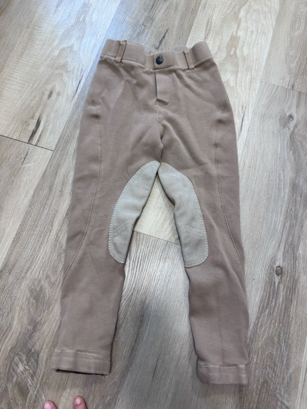 Kids Tan Riding Leggings with Knee Patches